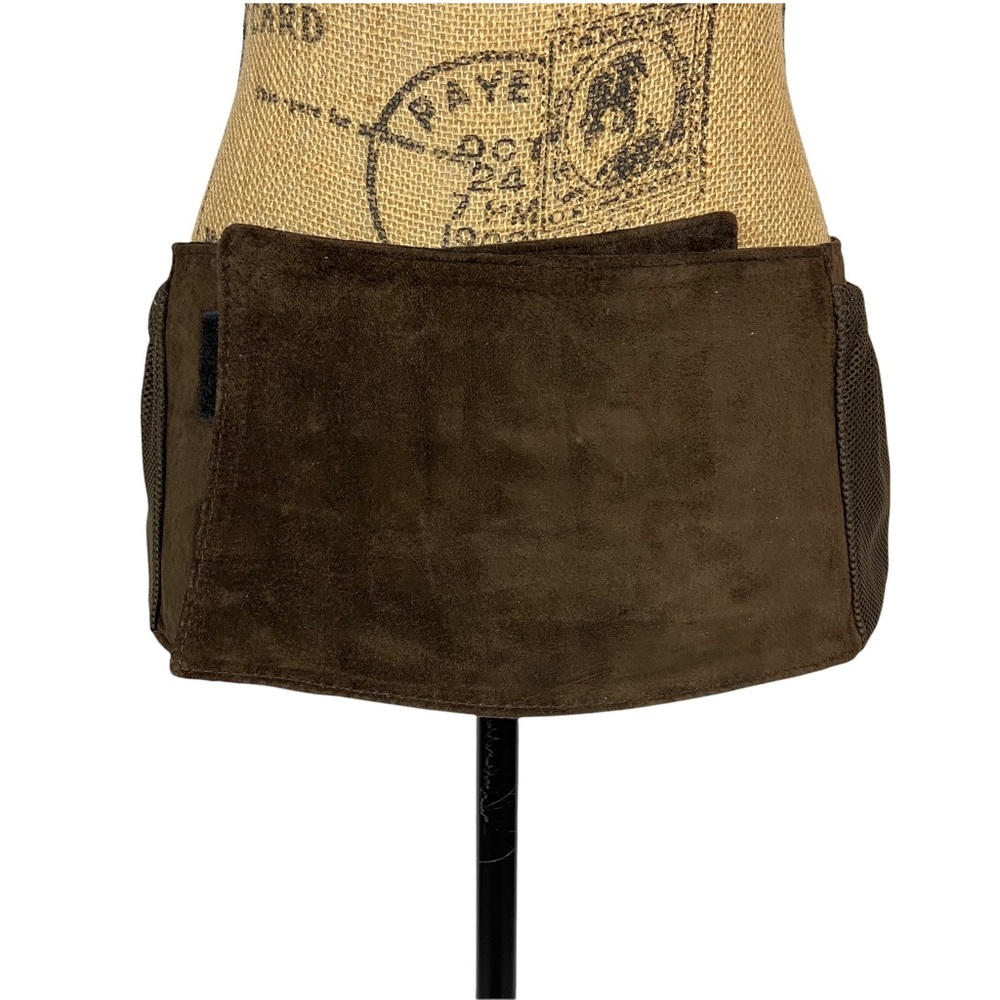 Comptoir Des Cotonniers Brown Suede Wide Wrap Side Pocket Belt